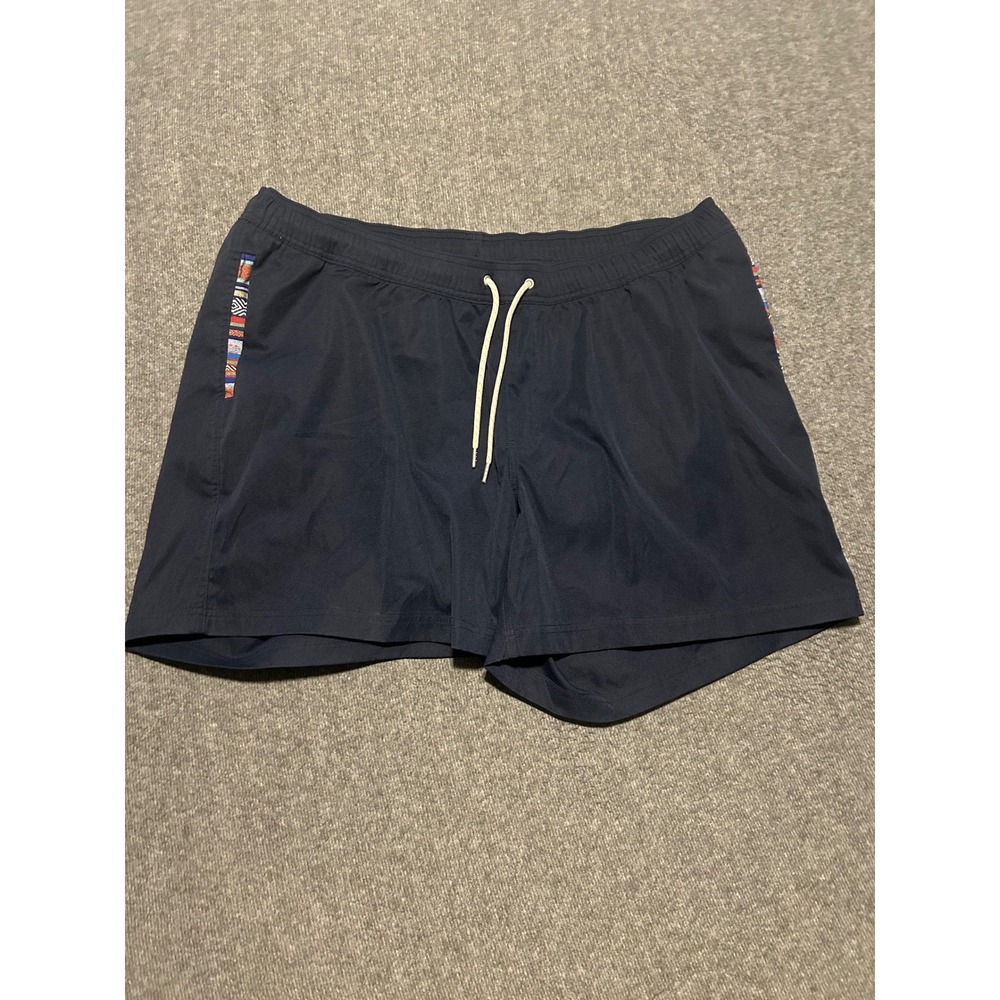 Wowie elastic blue drawstring shorts blue size 2XL aztec mens casual active